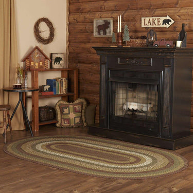 Tea Cabin Jute Braided Rugs Oval - The Fox Decor